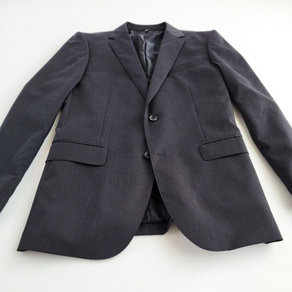 NEW Bonobos Blazer Wool Standard Fit Sport Jacket Charcoal Gray Dark Men 40L - Picture 3 of 13